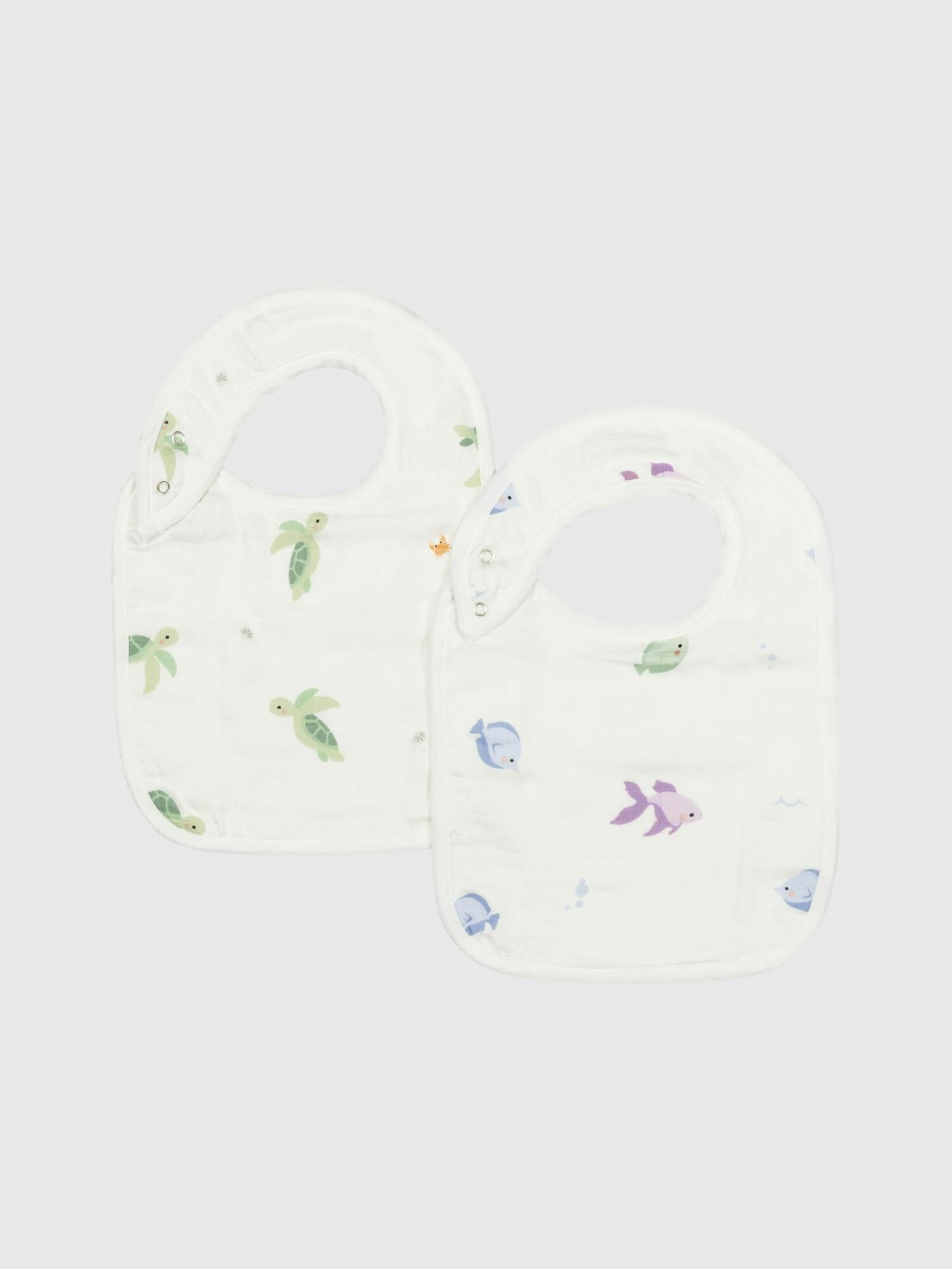 Bamboo Little Turtle Bib Set