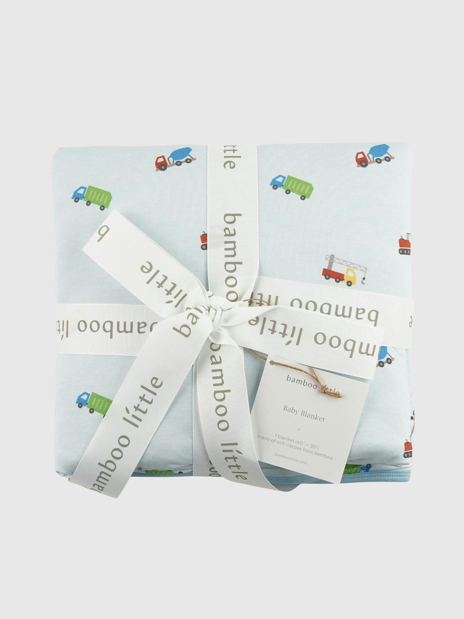 Bamboo Little Trucks Baby Blanket