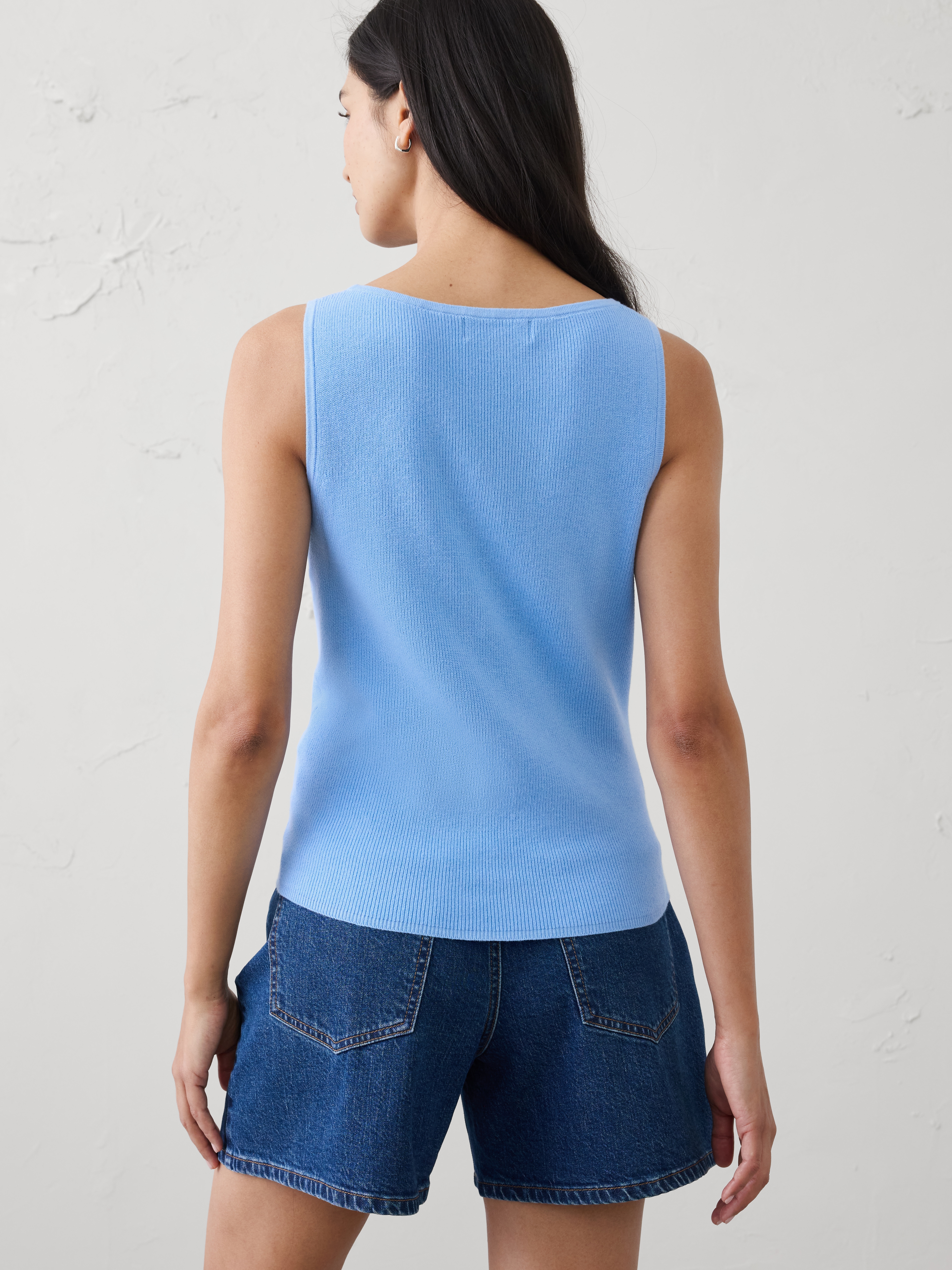 Cotton Boatneck Sweater Tank | Banana Republic Factory