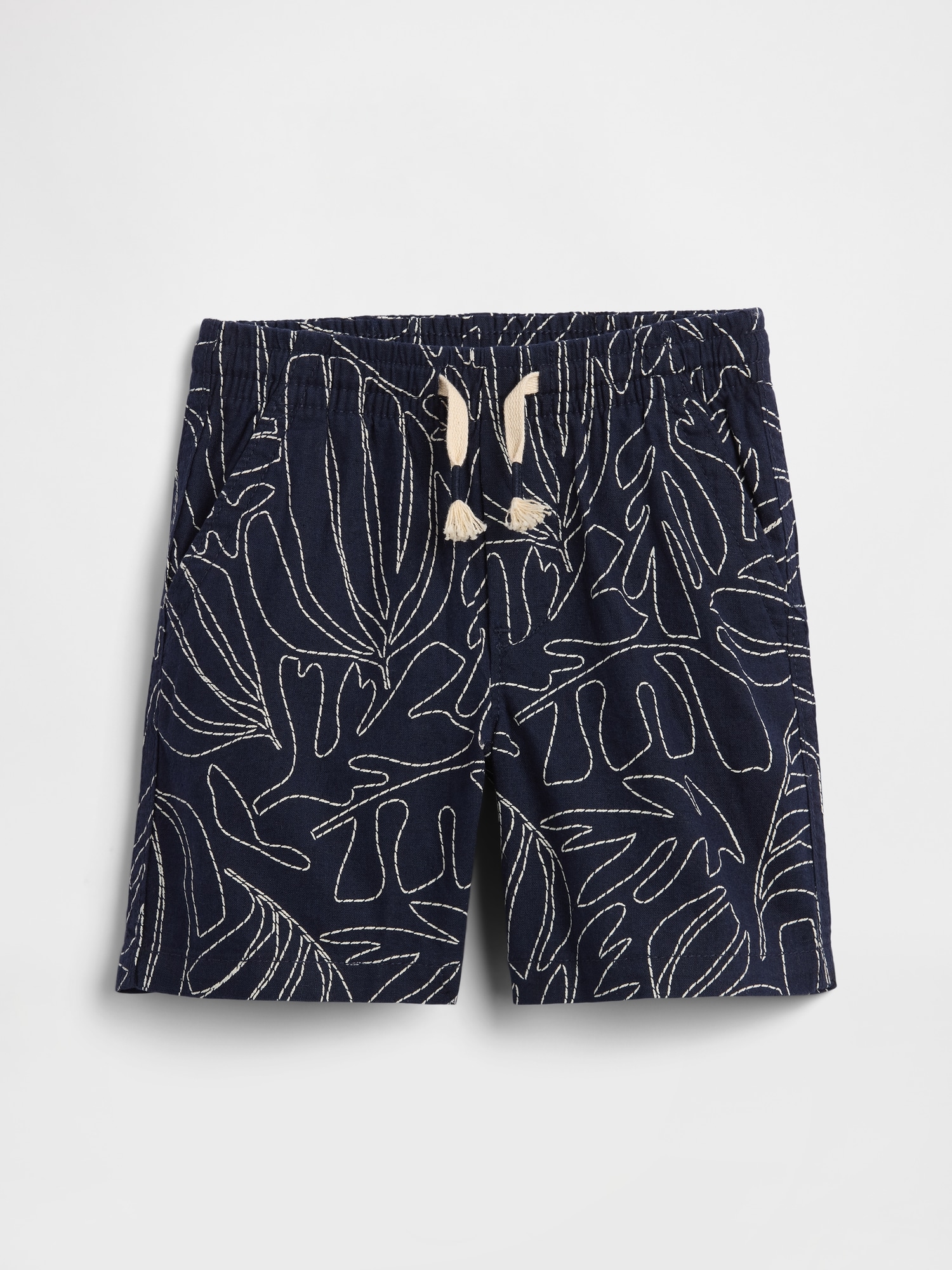 babyGap Pull-On Print Linen-Blend Shorts