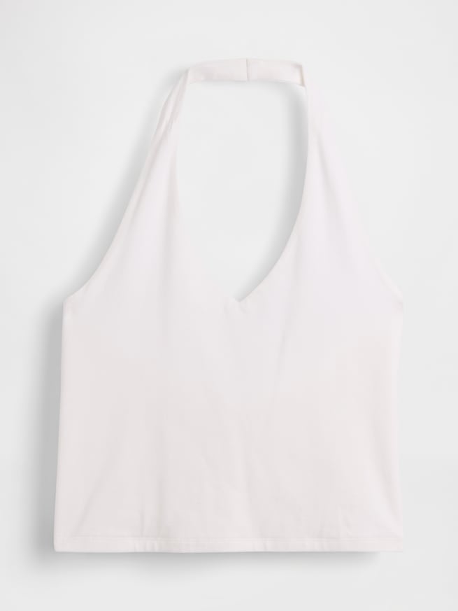 クロースニット ホルターネック クロップドトップス-3