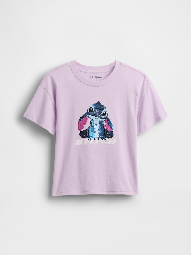 GapKids &times; ディズニー オーバーサイズ フリッピースパンコール グラフィックTシャツ-1