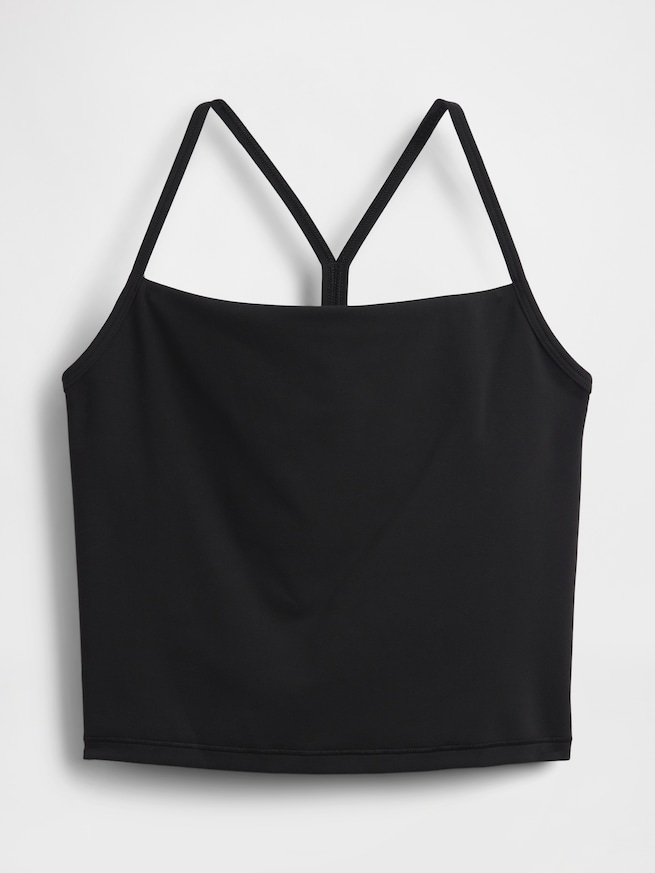 GapFit スムース レーサーバック クロップド タンクトップ-4