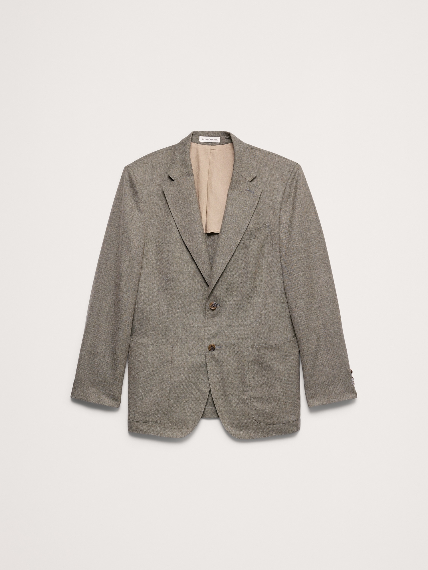 Tailored Slim-Fit Italian Wool Ventile Suit Jacket
