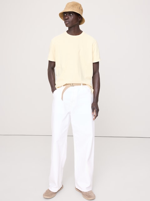 T-SHIRT RAS DU COU CLASSIQUE EN COTON FLAMMÉ