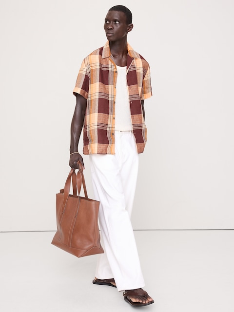 CHEMISE DE VACANCES À COUPE STANDARD EN LIN