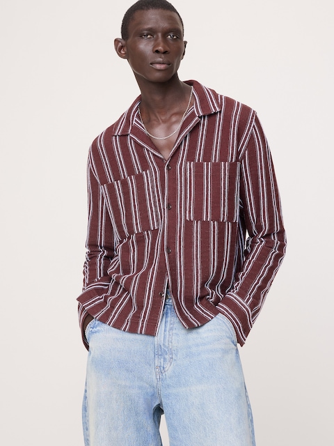 CHEMISE DE VACANCES EN TRICOT À RAYURES