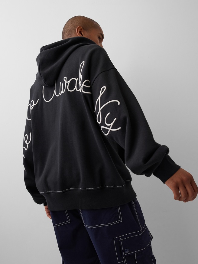 Gap × Awake NY ヘビーウェイト オーバーサイズ ロゴ ジップアップパーカー