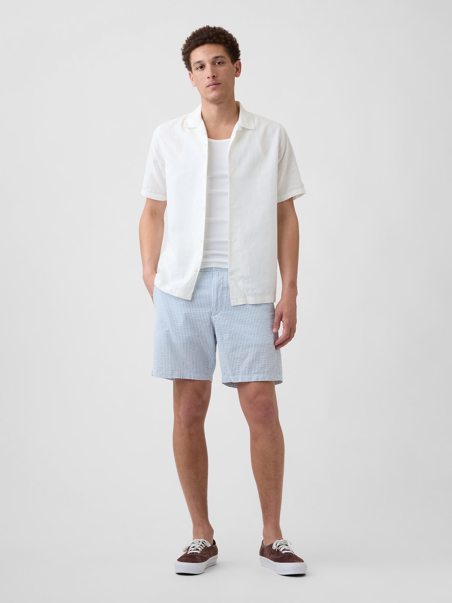 7" Essential Seersucker Shorts