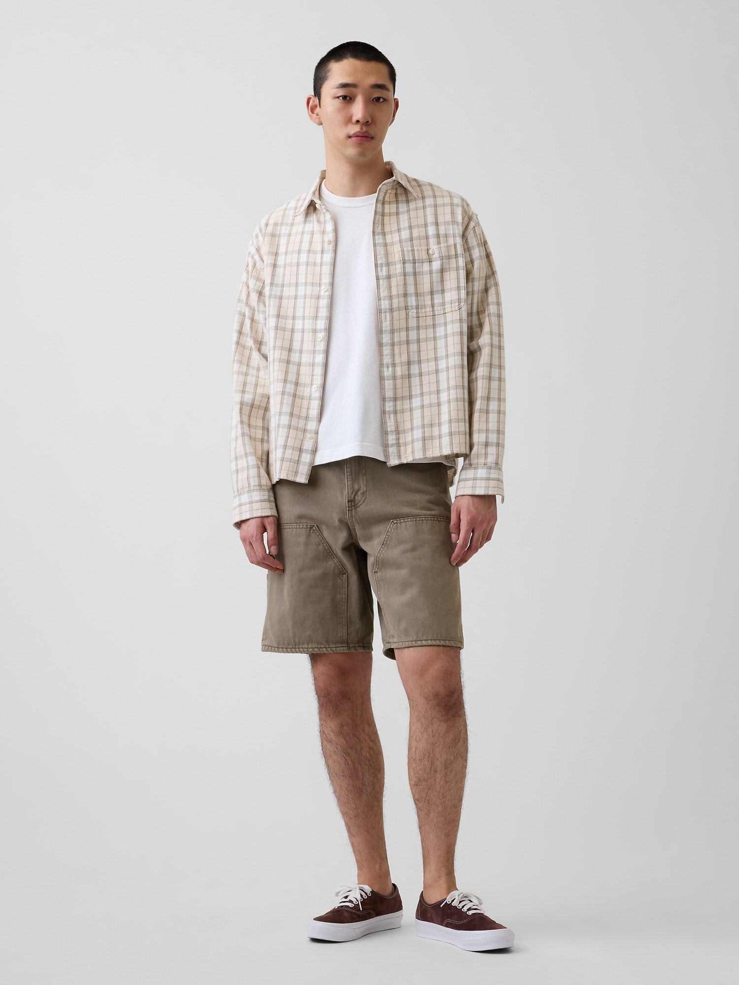 9" Loose Denim Carpenter Shorts