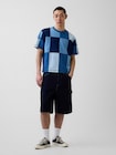 Gap &times; Sean Wotherspoon インディゴ パッチワーク クロップドTシャツ-1