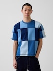 Gap &times; Sean Wotherspoon インディゴ パッチワーク クロップドTシャツ-0