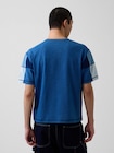 Gap &times; Sean Wotherspoon インディゴ パッチワーク クロップドTシャツ-2