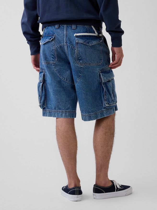 Gap &times; Sean Wotherspoon 13インチ デニムカーゴ バギーショートパンツ-3