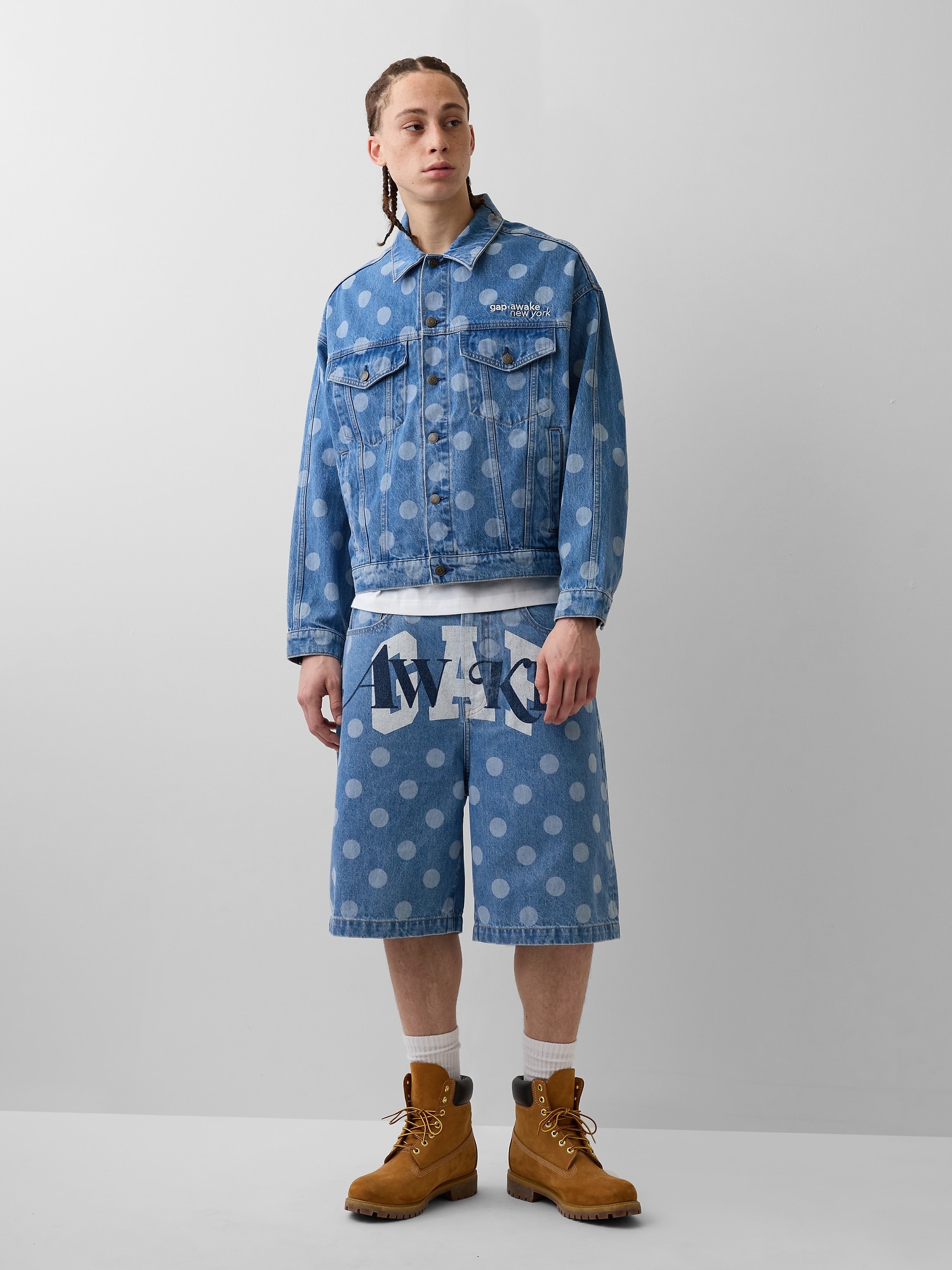 Gap × Awake NY ‘90s Loose Dotted Denim Shorts