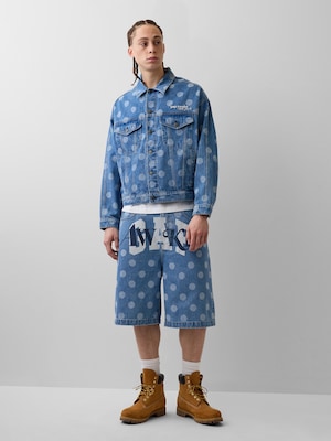 Gap &times; Awake NY '90s ルーズフィット 水玉 デニムショートパンツ