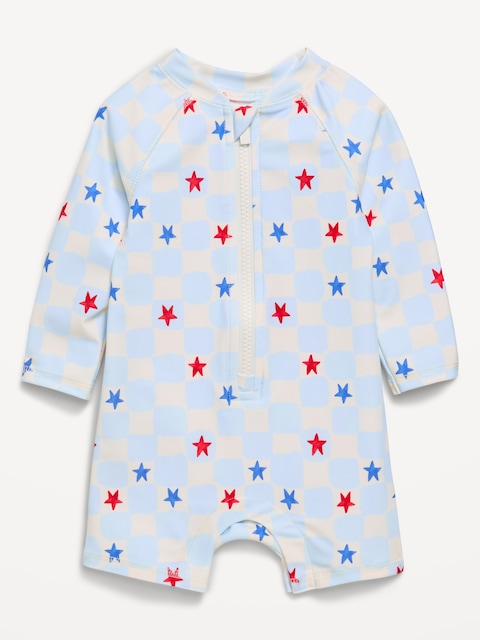 Printed Swim Rashguard Bodysuit for Baby