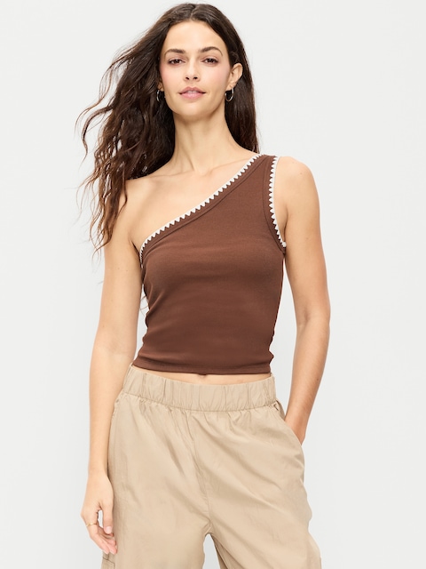 CAMISOLE MONOBRETELLE CÔTELÉE