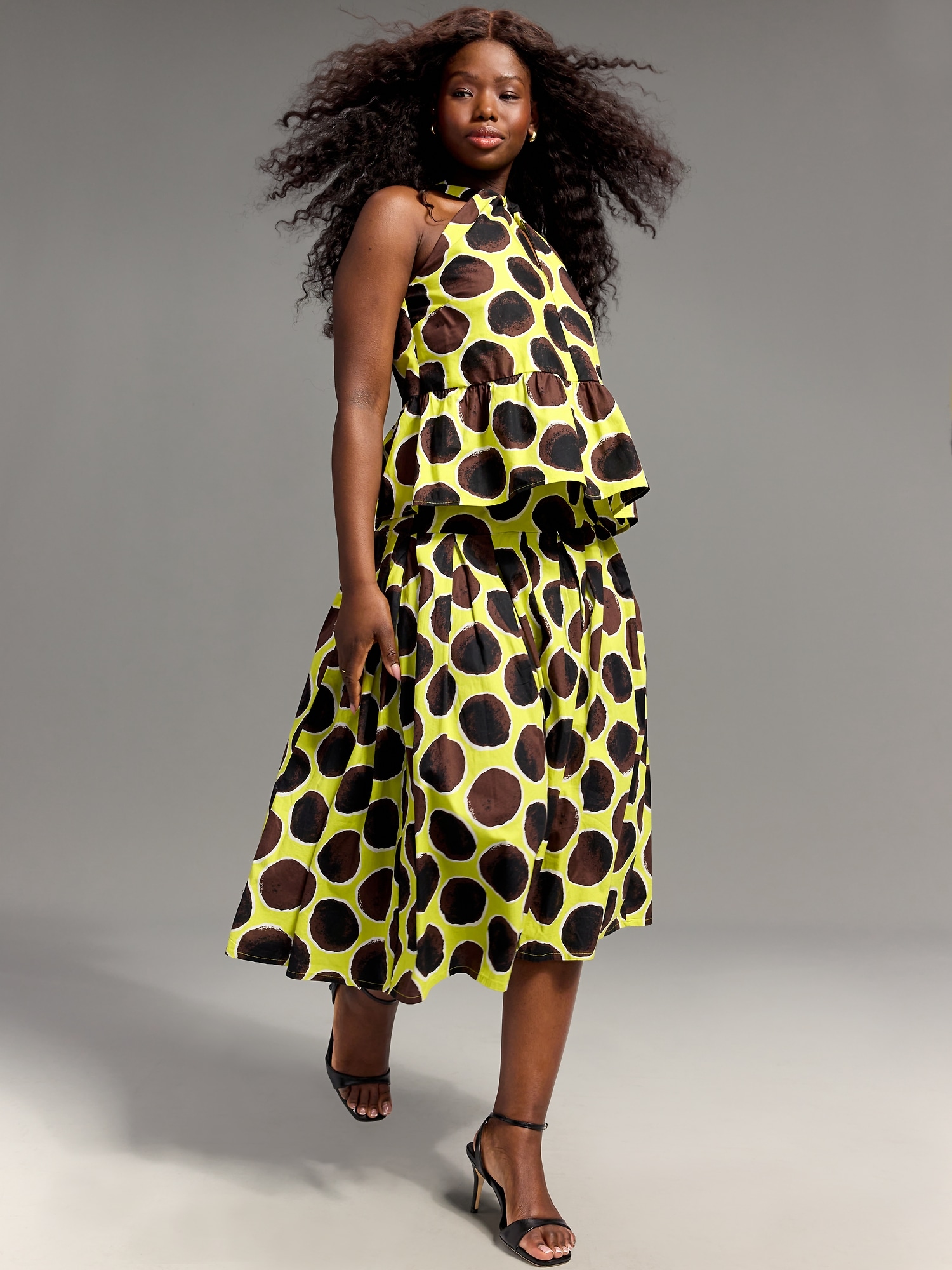 Old Navy x Christopher John Rogers Drop-Waist Midi Skirt