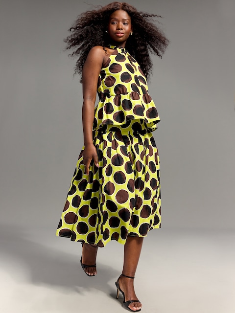 Old Navy x Christopher John Rogers Drop-Waist Midi Skirt