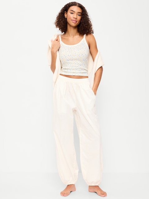 PANTALON DE PYJAMA PARACHUTE LÉGER À TAILLE EXTENSIBLE