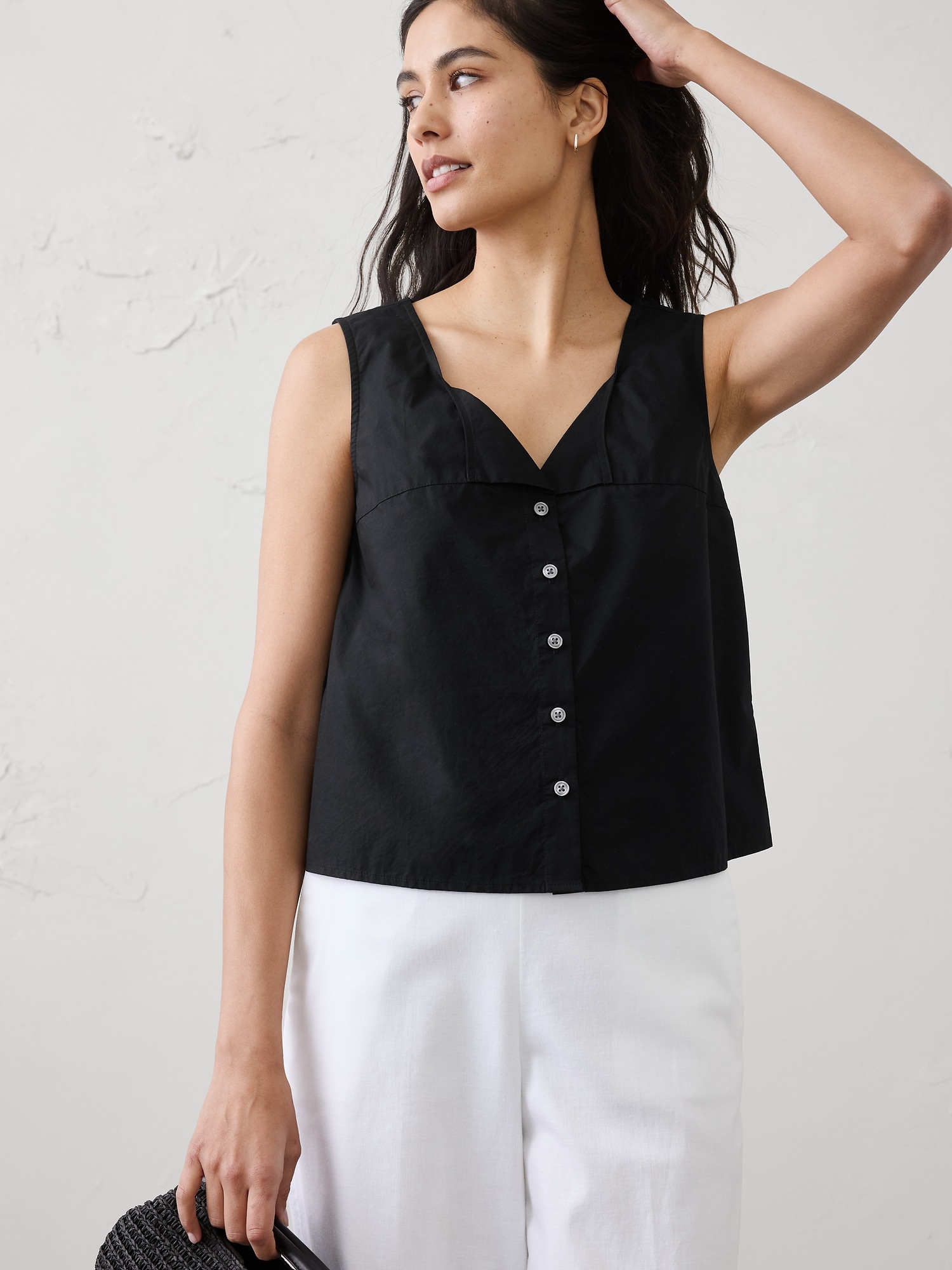 Button-Through Top