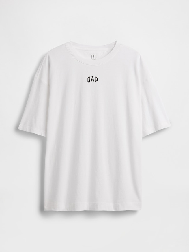 オーガニックコットン ヴィンテージソフト アスレチック GAPロゴ チュニックTシャツ-6