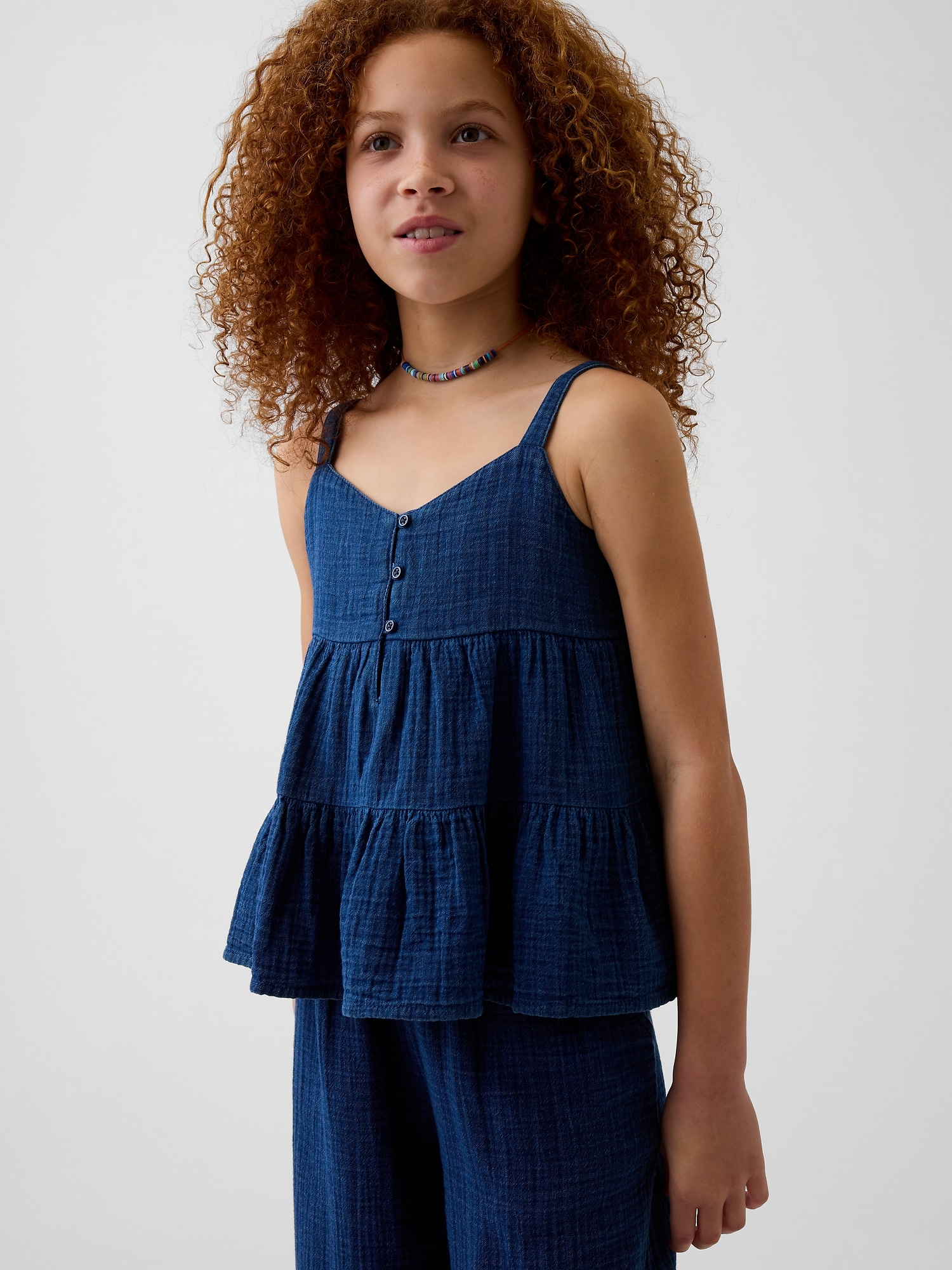 CAMISOLE ÉTAGÉE EN GAZE DE COTON POUR ENFANT