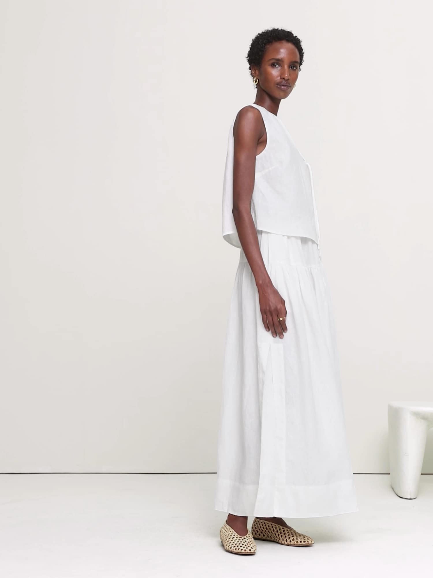 リネン ダブル タイ タンクトップ-8