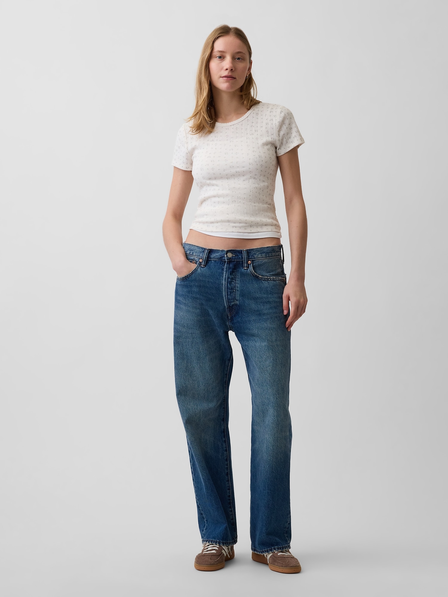 ポインテール クルーネックTシャツ-1