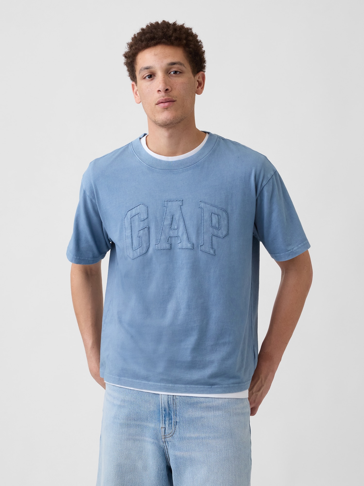 エブリディ ソフト ボクシー GAPロゴTシャツ-0