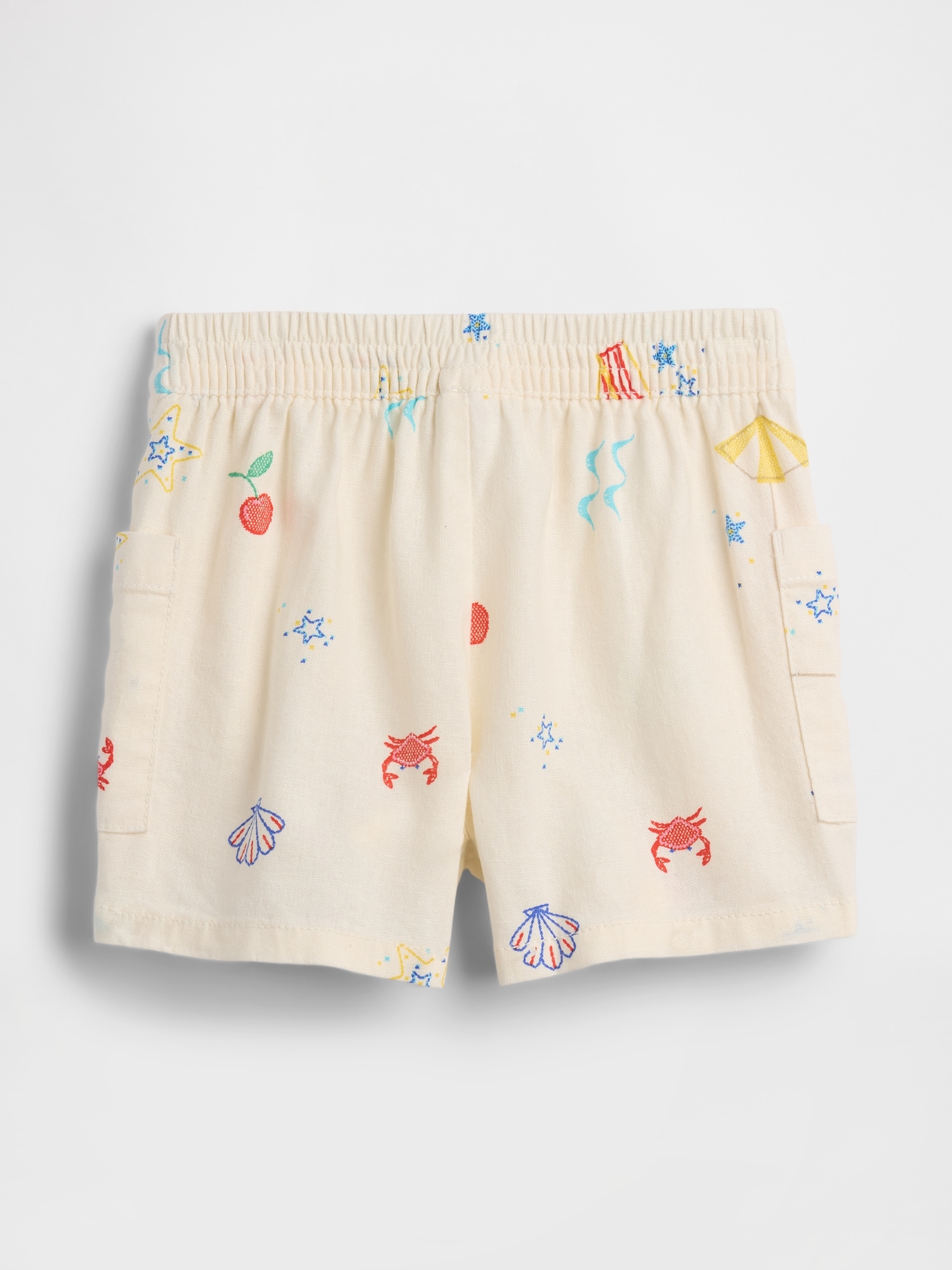 babyGap プルオン リネンブレンド カーゴショートパンツ-1