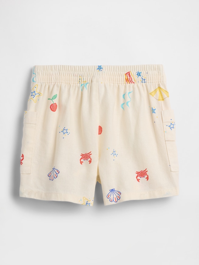 babyGap プルオン リネンブレンド カーゴショートパンツ-1