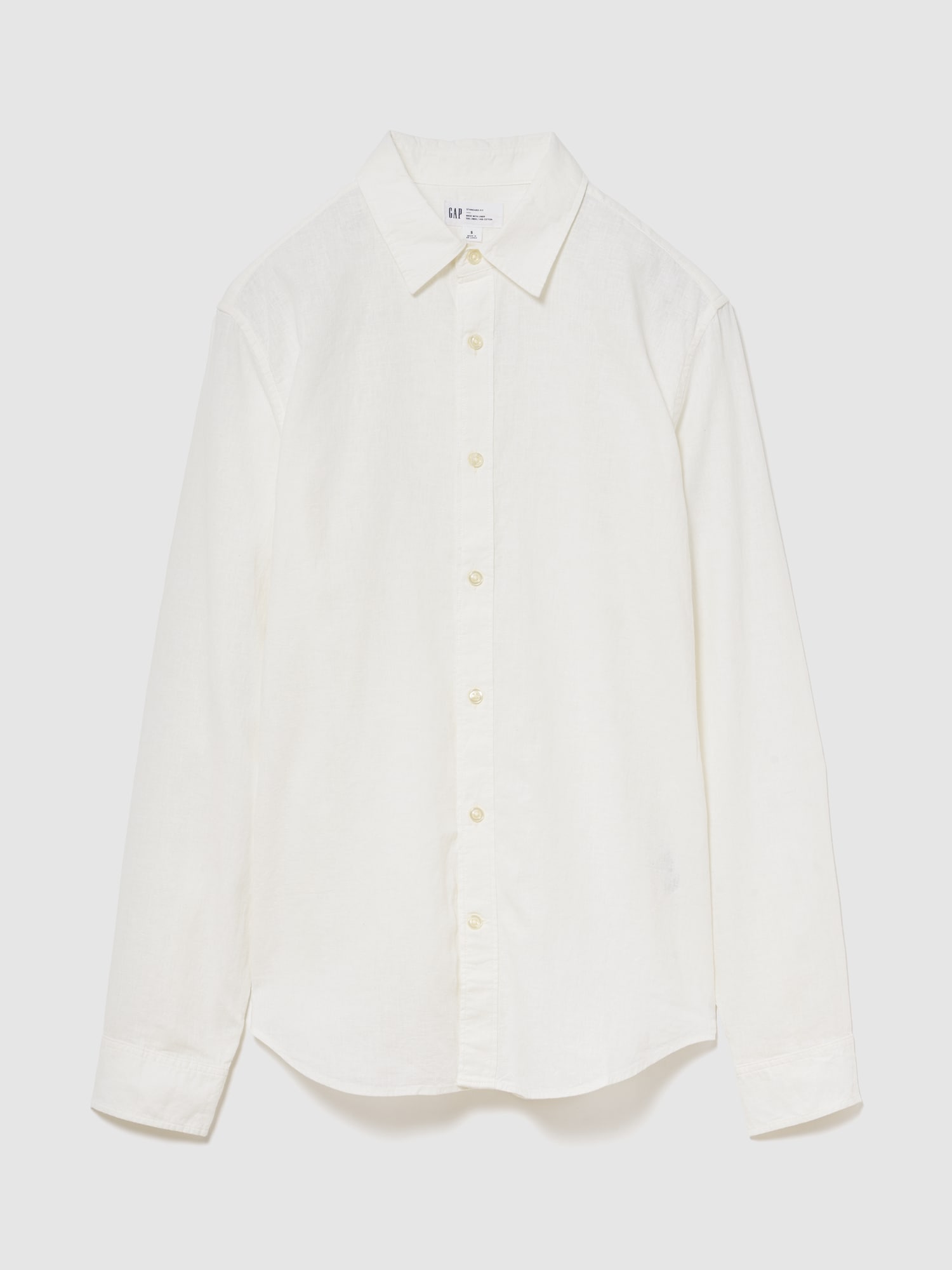 スタンダードフィット リネン混シャツ-0