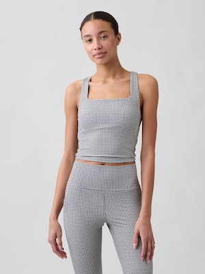 GapFit Studio リサイクル スクエアネック ブラキャミ