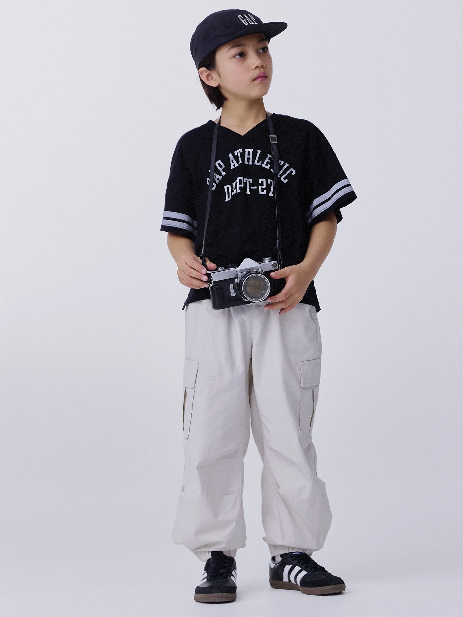 オーバーサイズ GAP Athletic ジャージーTシャツ-4