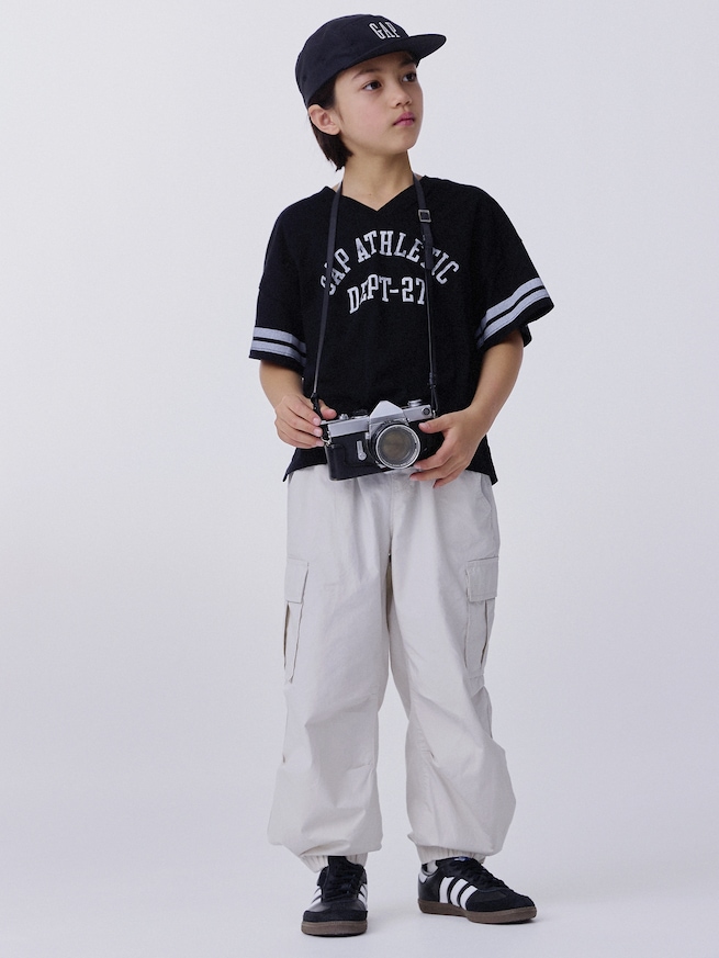 オーバーサイズ GAP Athletic ジャージーTシャツ-4