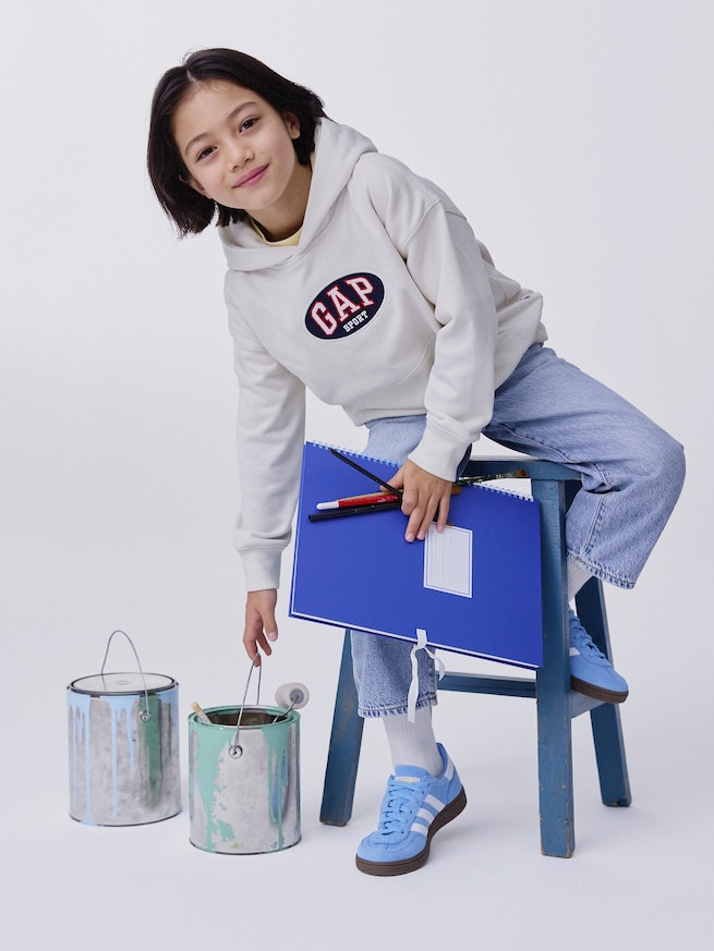 オーバーサイズ GAP1969ロゴ Tシャツ (キッズ)-3