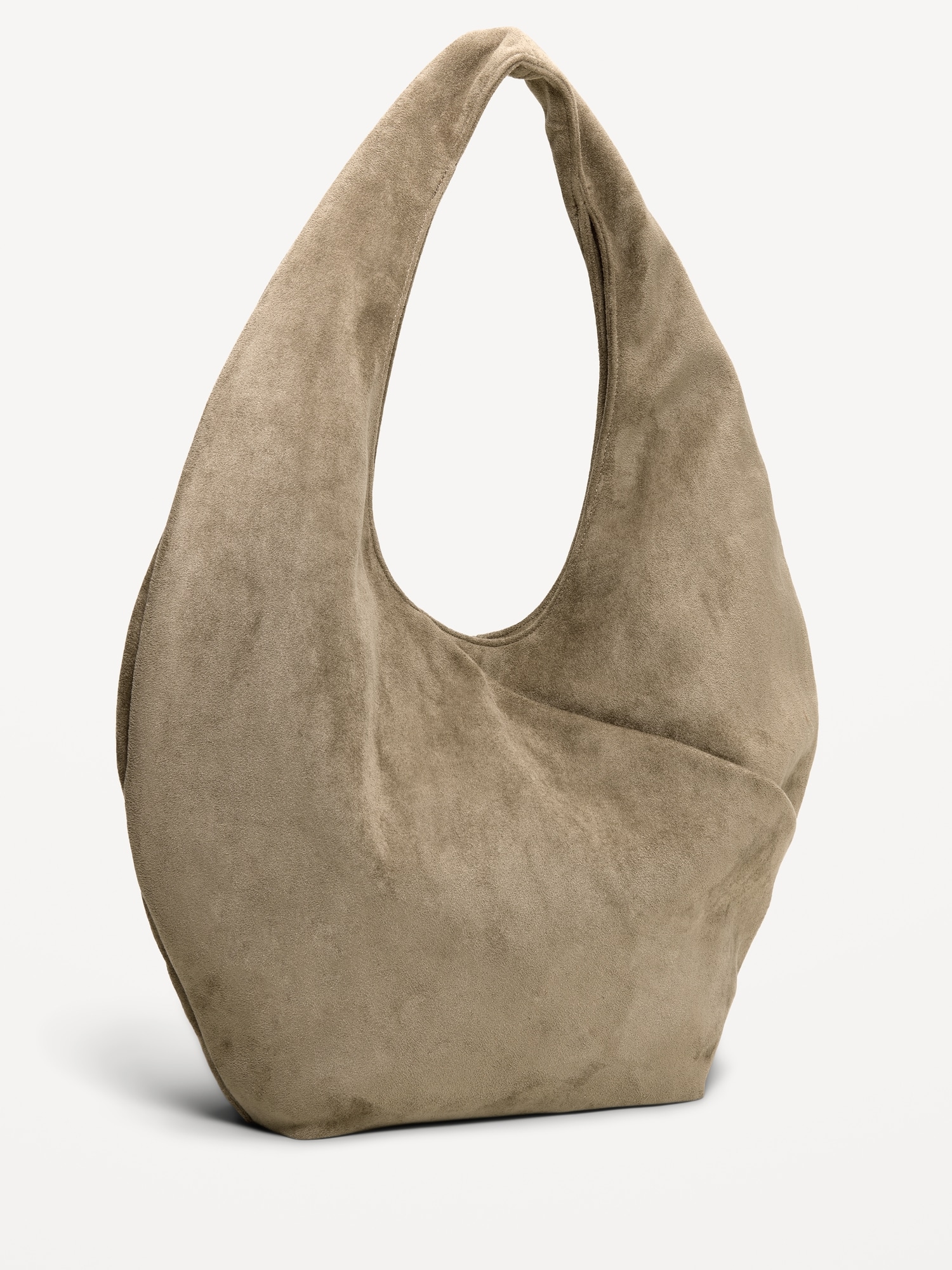 Oversized Faux-Suede Hobo Bag