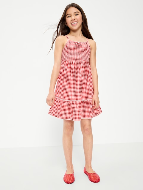 Sleeveless Smocked Fit and Flare Dress for Girls