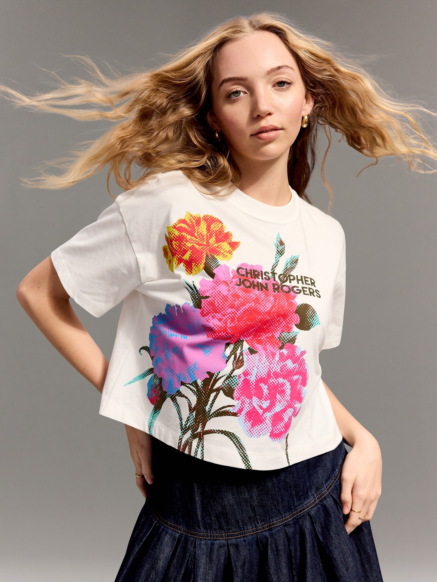 T-SHIRT COURT OLD NAVY X CHRISTOPHER JOHN ROGERS