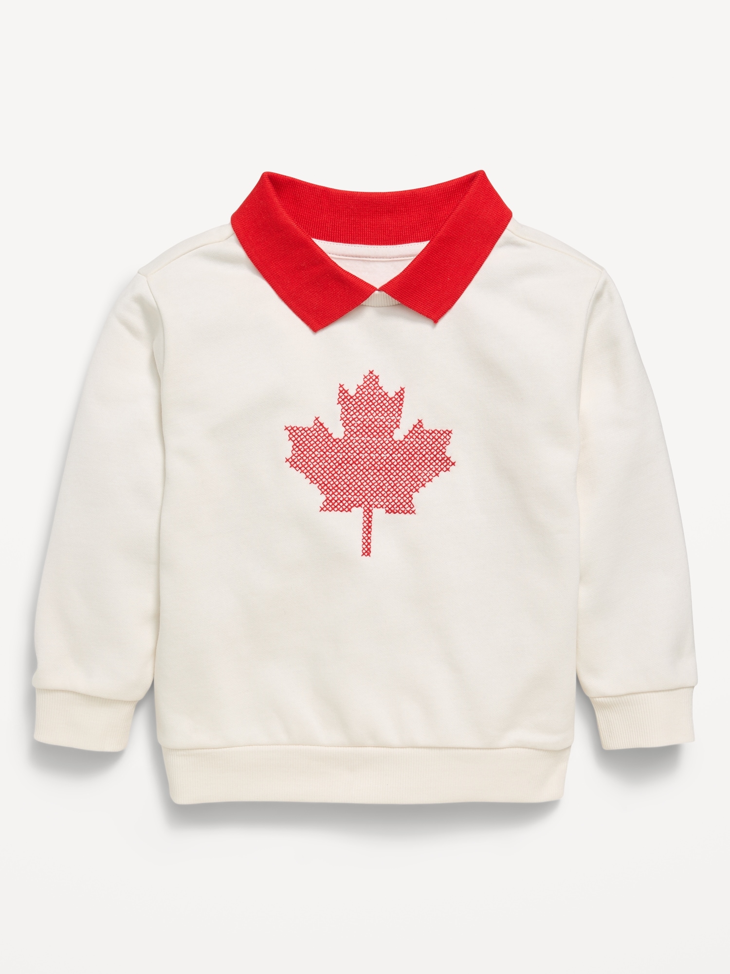 Oversized Unisex Collared Graphic Sweatshirt for Toddler