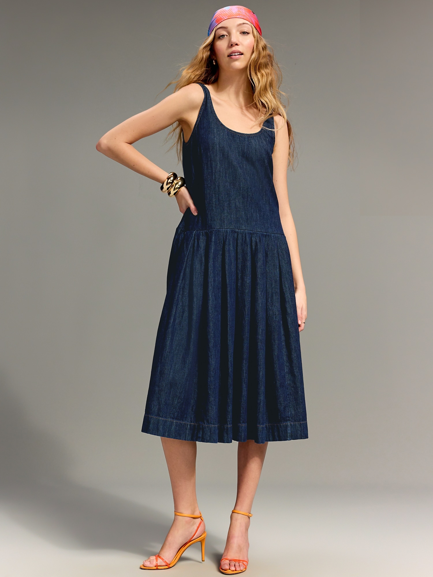 Old Navy x Christopher John Rogers Drop-Waist Jean Dress
