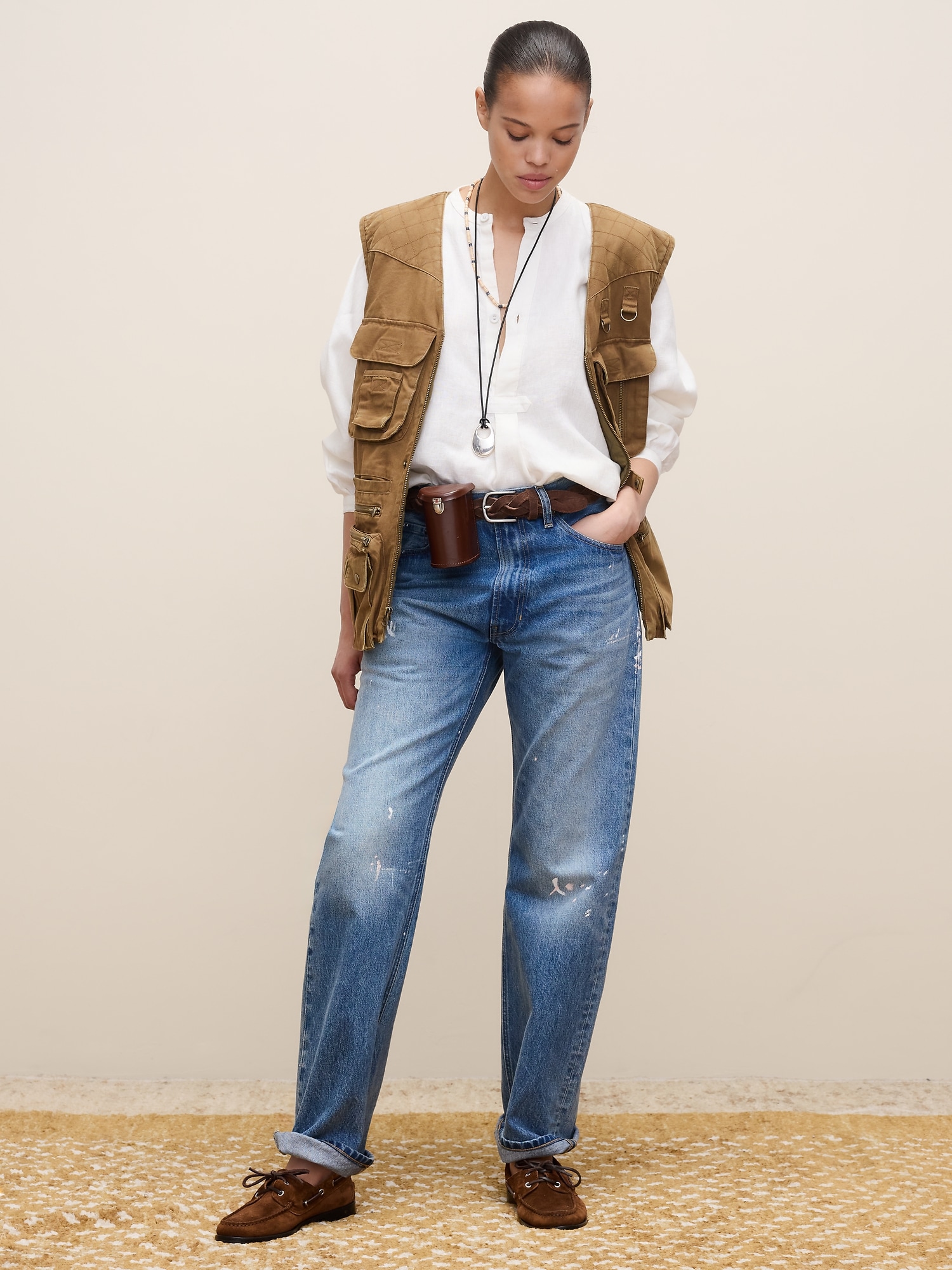 Archive Reissue ポップオーバー リネン シャツ-2