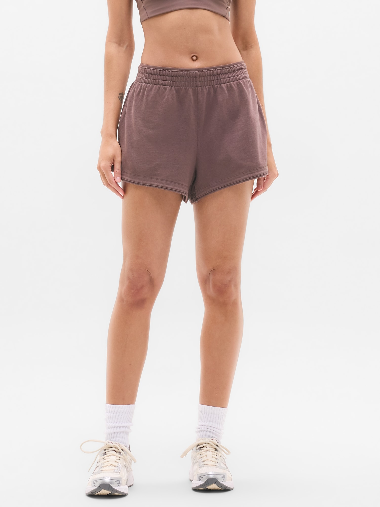 Athleta Airy Cotton Terry Shortie In Driftwood