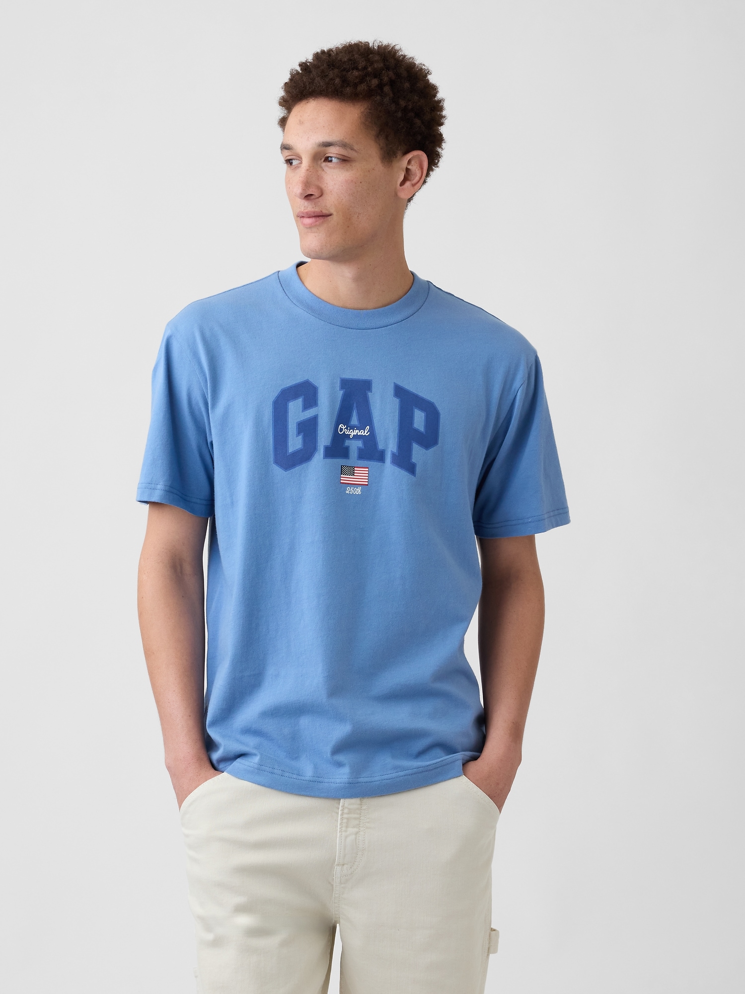 Everyday Soft Relaxed Gap Americana Logo T-Shirt