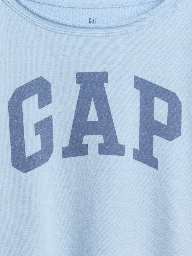 フレンチテリー ワイドネック GAPロゴ スウェットシャツ (キッズ)-4