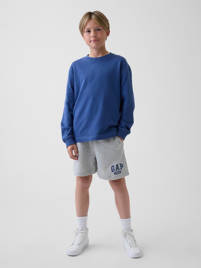フレンチテリー GAPロゴスウェットショートパンツ (キッズ)-0