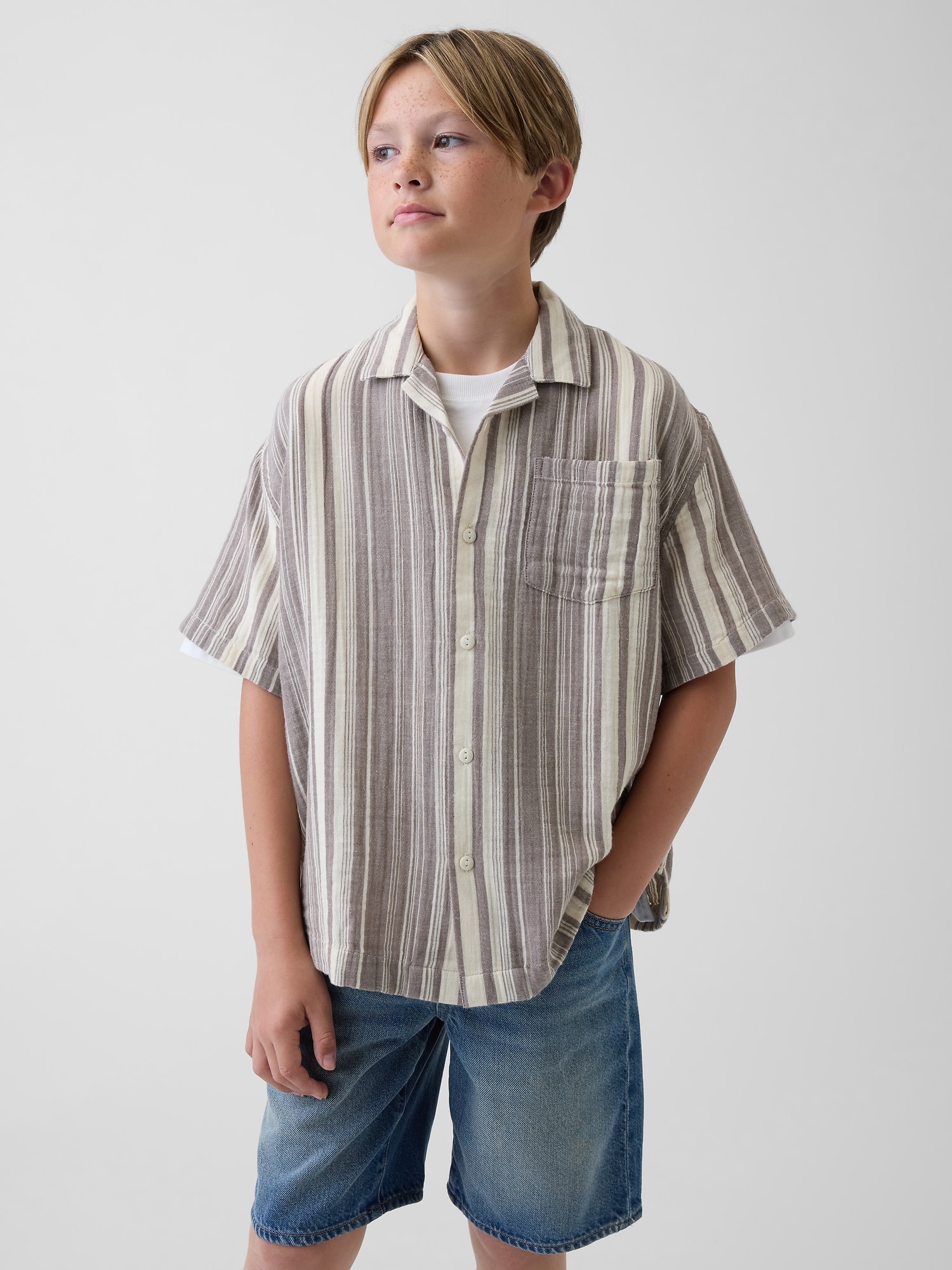 Kids Cotton Gauze Shirt