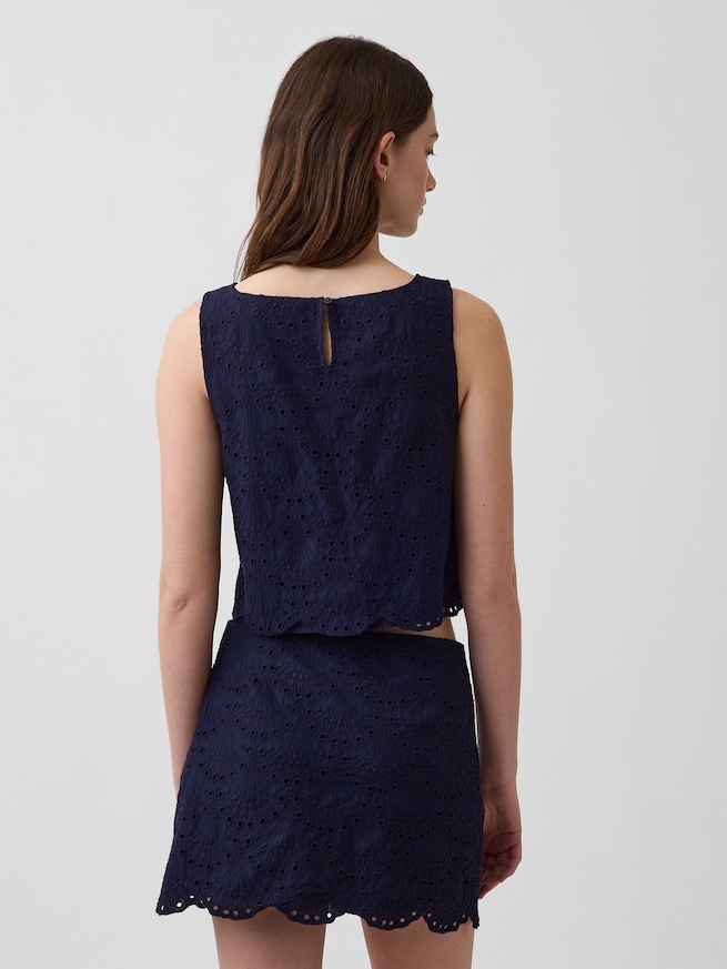 アイレット クロップド シェルタンクトップ-2